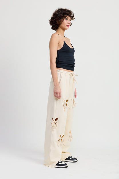 French Terry Pants with Cutout Detail