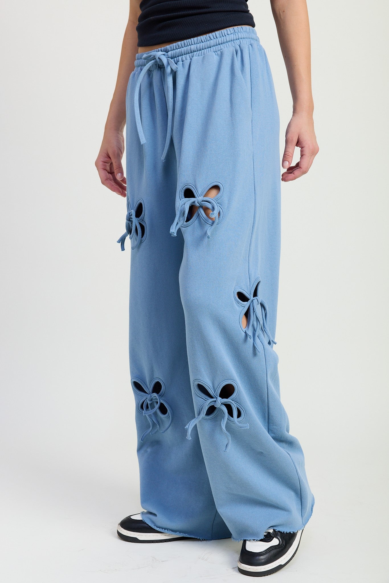 French Terry Pants with Cutout Detail