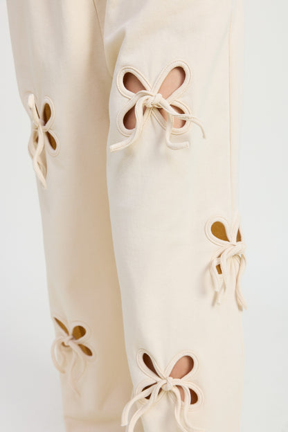 French Terry Pants with Cutout Detail