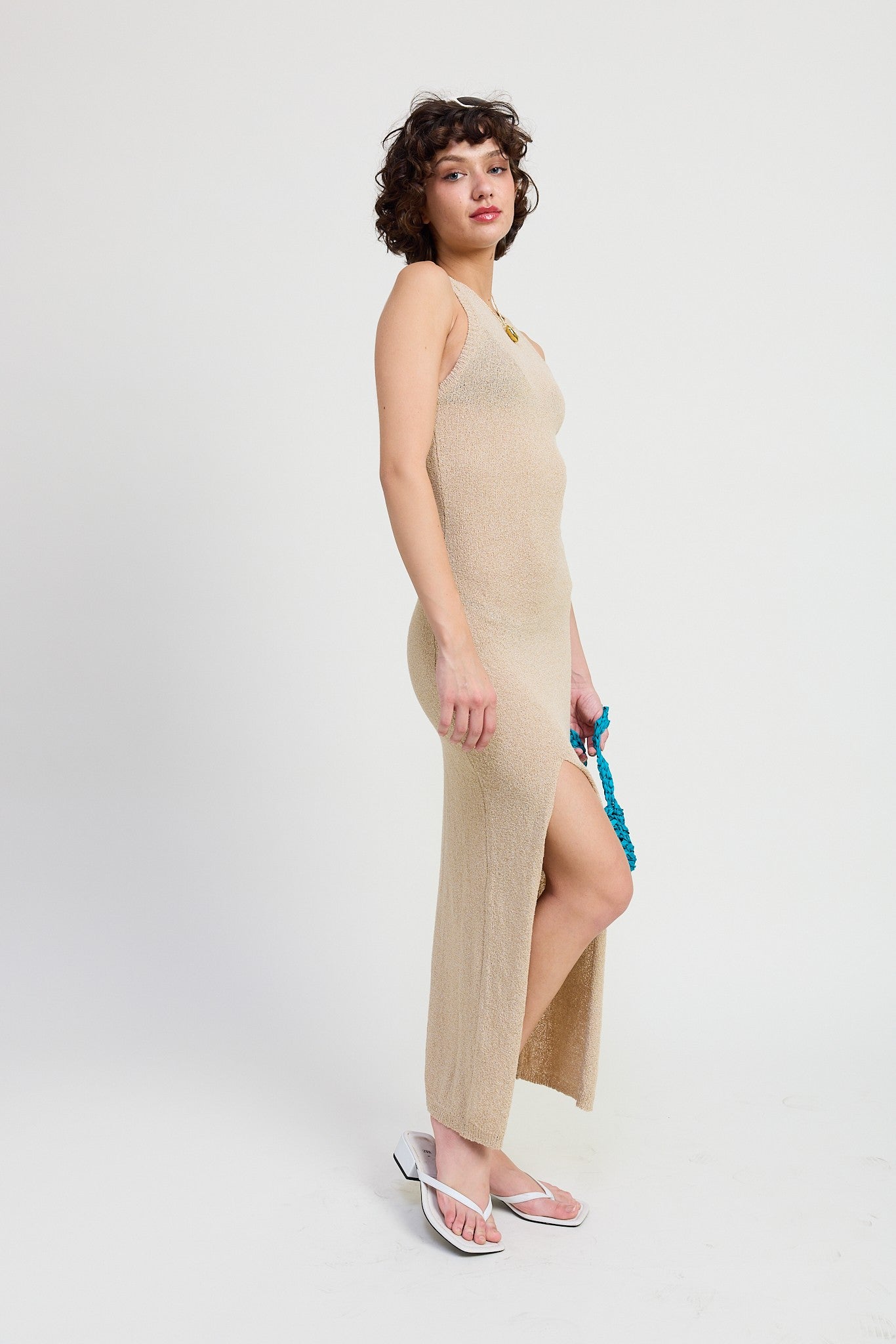 High Slit Maxi Sleeveless Dress