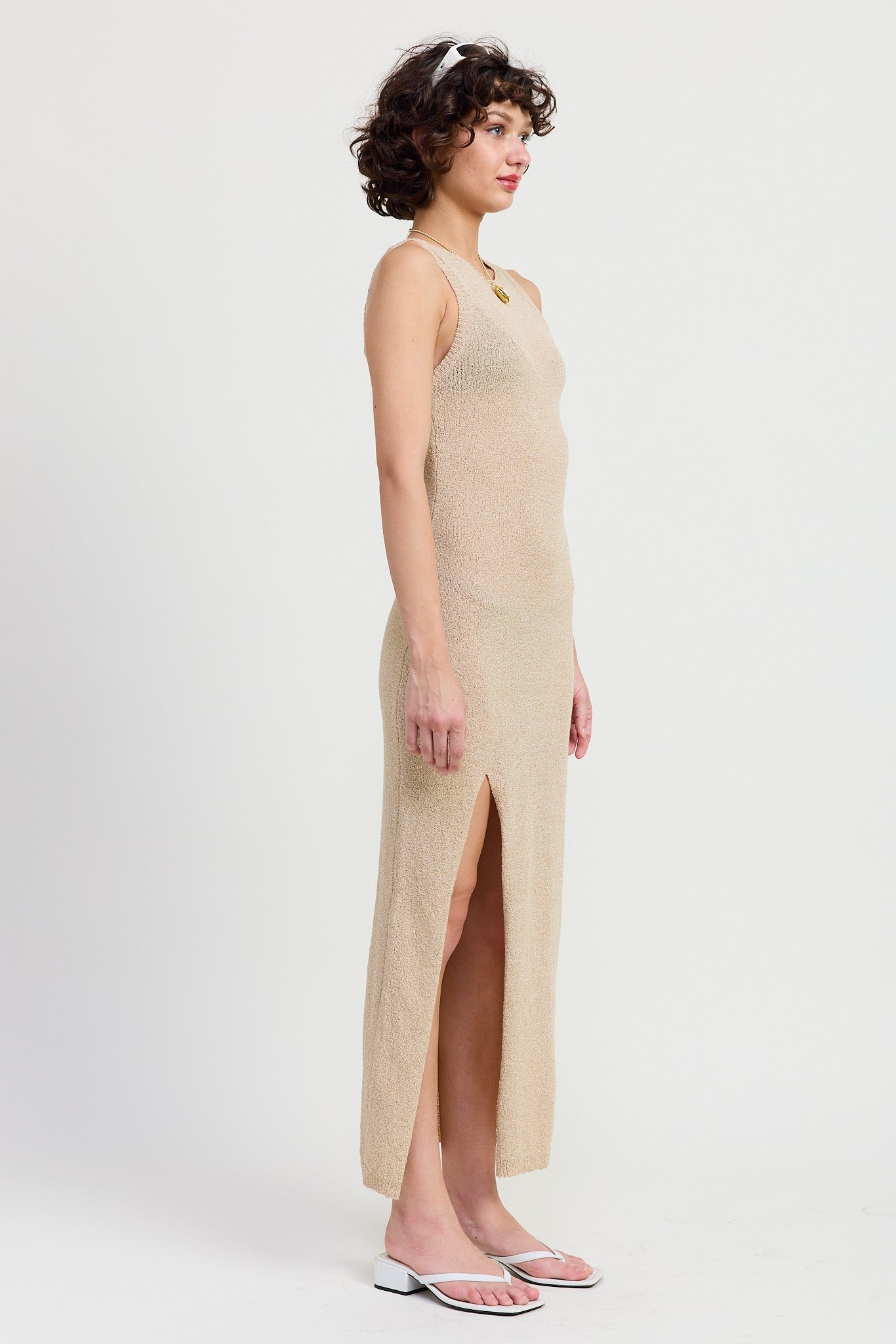 High Slit Maxi Sleeveless Dress