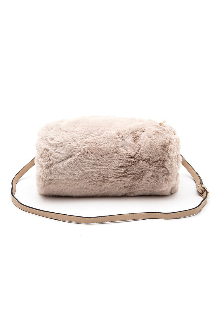 Hand Warmer Faux Fur Crossbody Bag