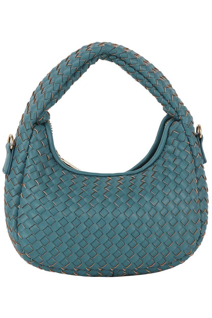 Woven Mini Hobo Shoulder Bag