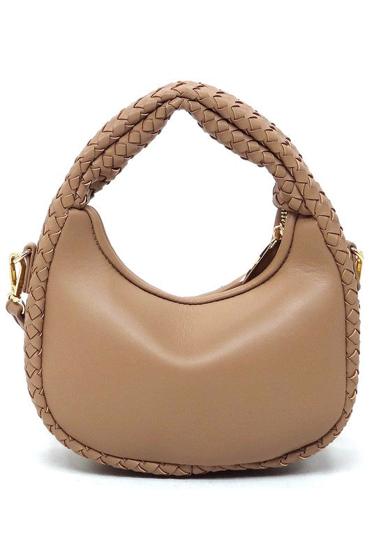 Woven Mini Hobo Shoulder Bag