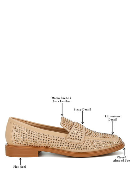 HOBBS Rhinestone Studded Loafers