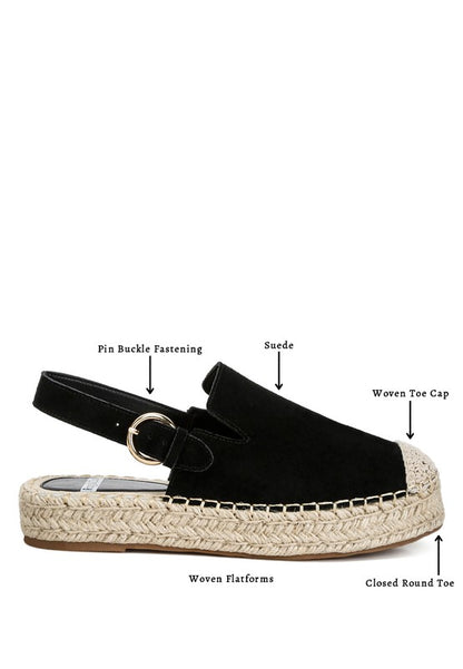 AFFIE Suede Slingback Strap Espadrilles