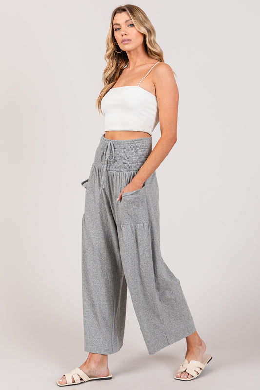 SAGE+FIG Smocked High Waist Pants