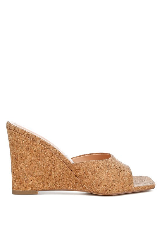 SHILOY Cork Wedge Sandals