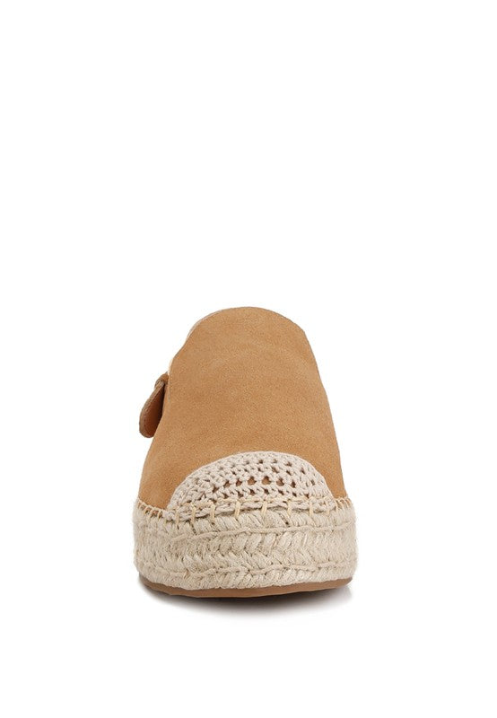 AFFIE Suede Slingback Strap Espadrilles