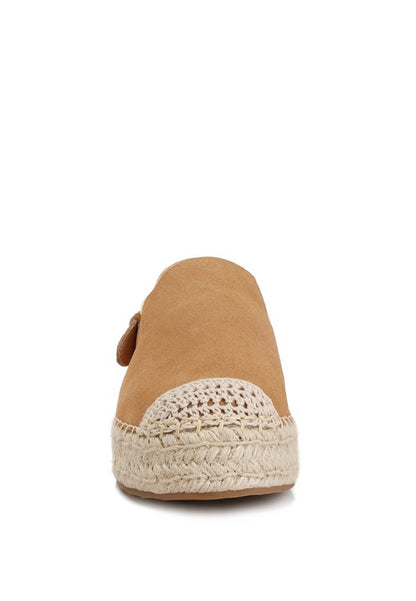 AFFIE Suede Slingback Strap Espadrilles