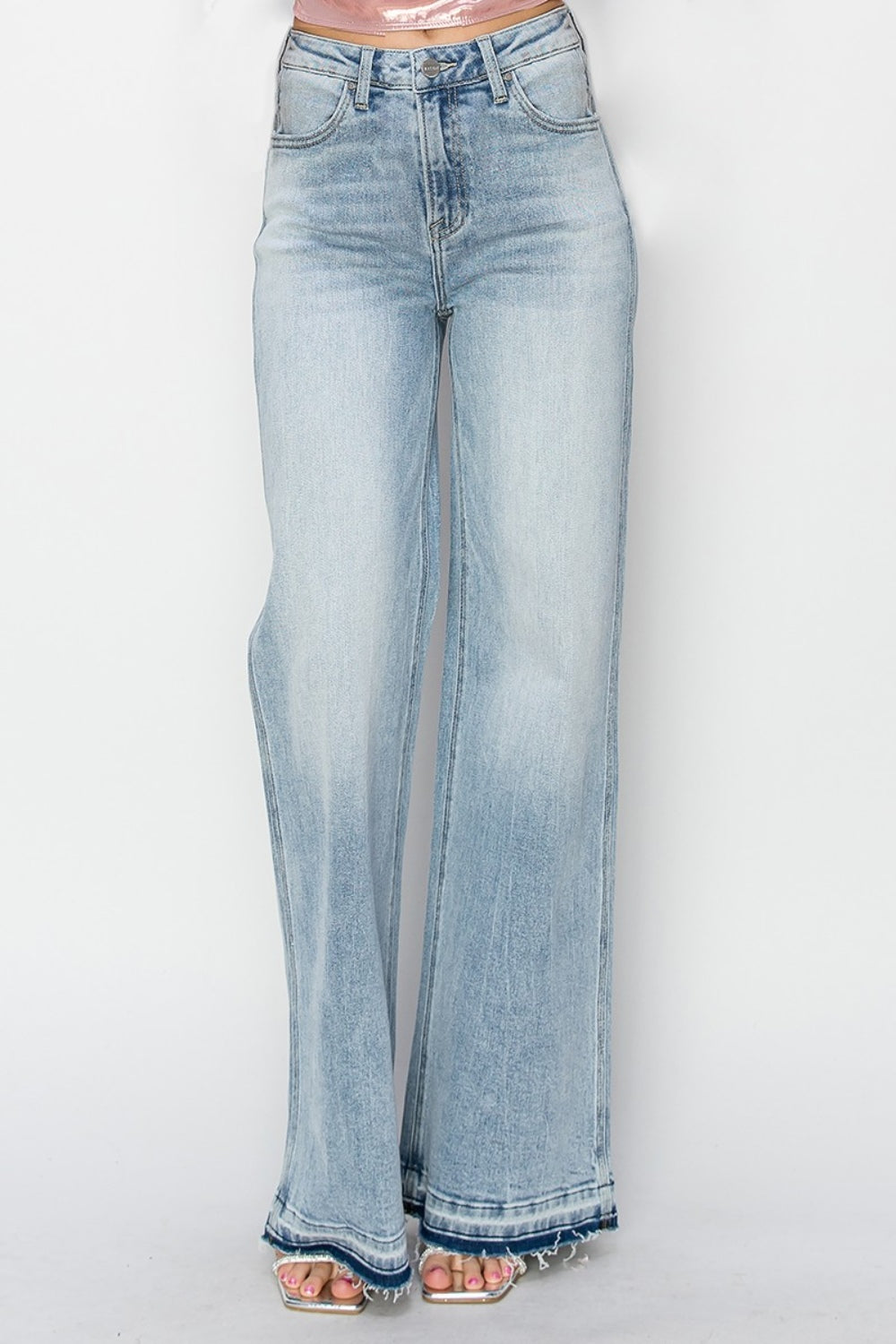 RISEN - Full Size High Rise Wide Leg Jeans