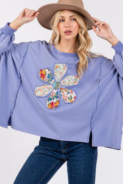 SAGE + FIG - Flower Patch Dropped Shoulder Oversize Top