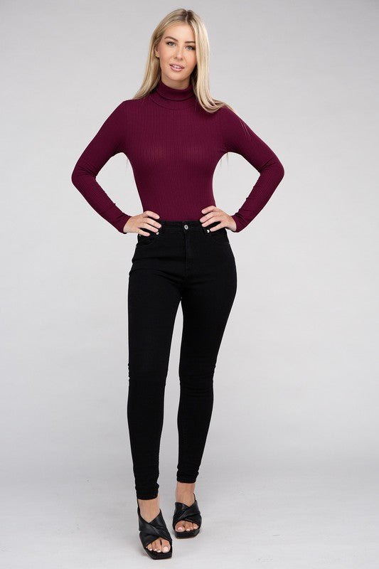 Ambiance Apparel - Long-Sleeve Turtleneck Bodysuit