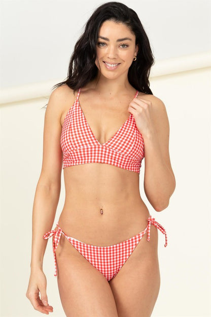 HYFVE - Big Talk Two-Piece Gingham Bikini Set