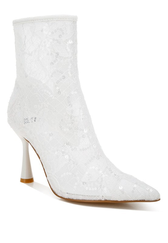 SAMIA Sequin Lace Boots