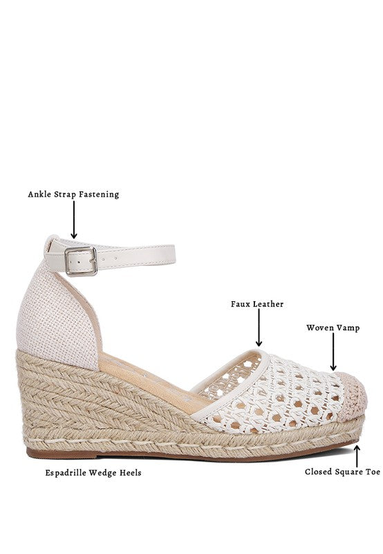 MASON Pin Buckle Wedge Heel Espadrilles