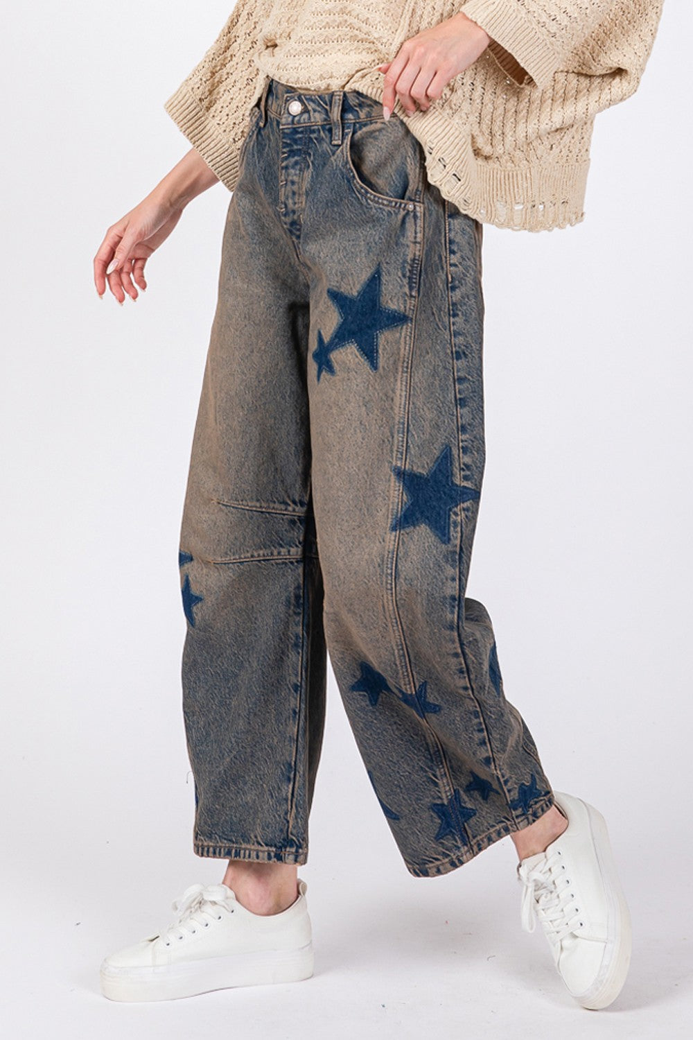 SAGE + FIG - Star Barrel Style Jeans