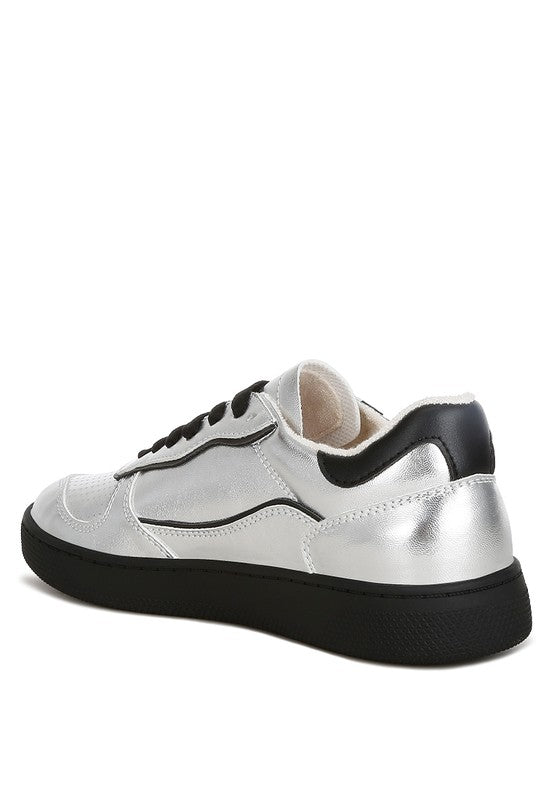 KYNISKA Metallic Faux Leather Everyday Sneakers