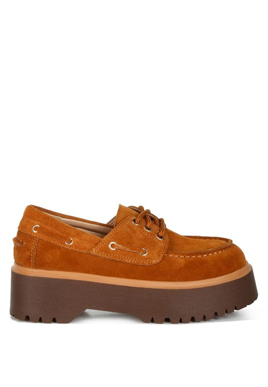 CUCKATOOS Chunky Suede Oxford Loafers