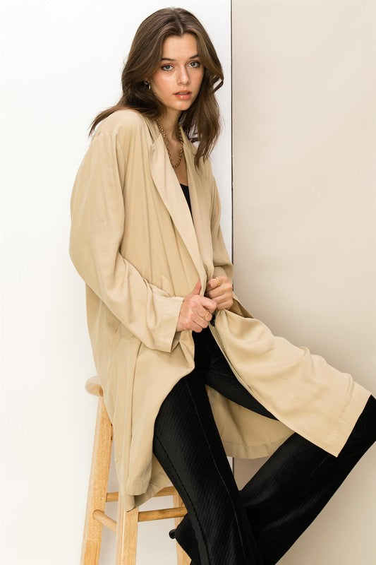 HYFVE Right Round Button Front Oversized Coat