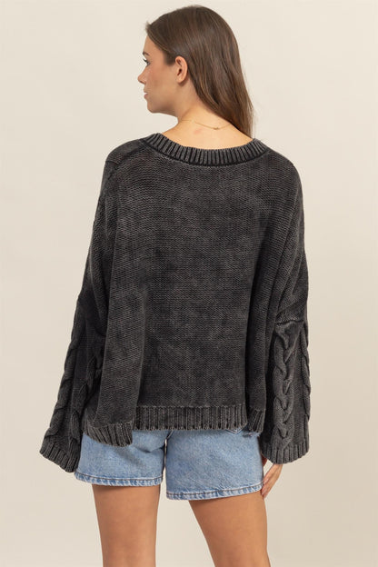 HYFVE Cable Knit Oversized Sweater