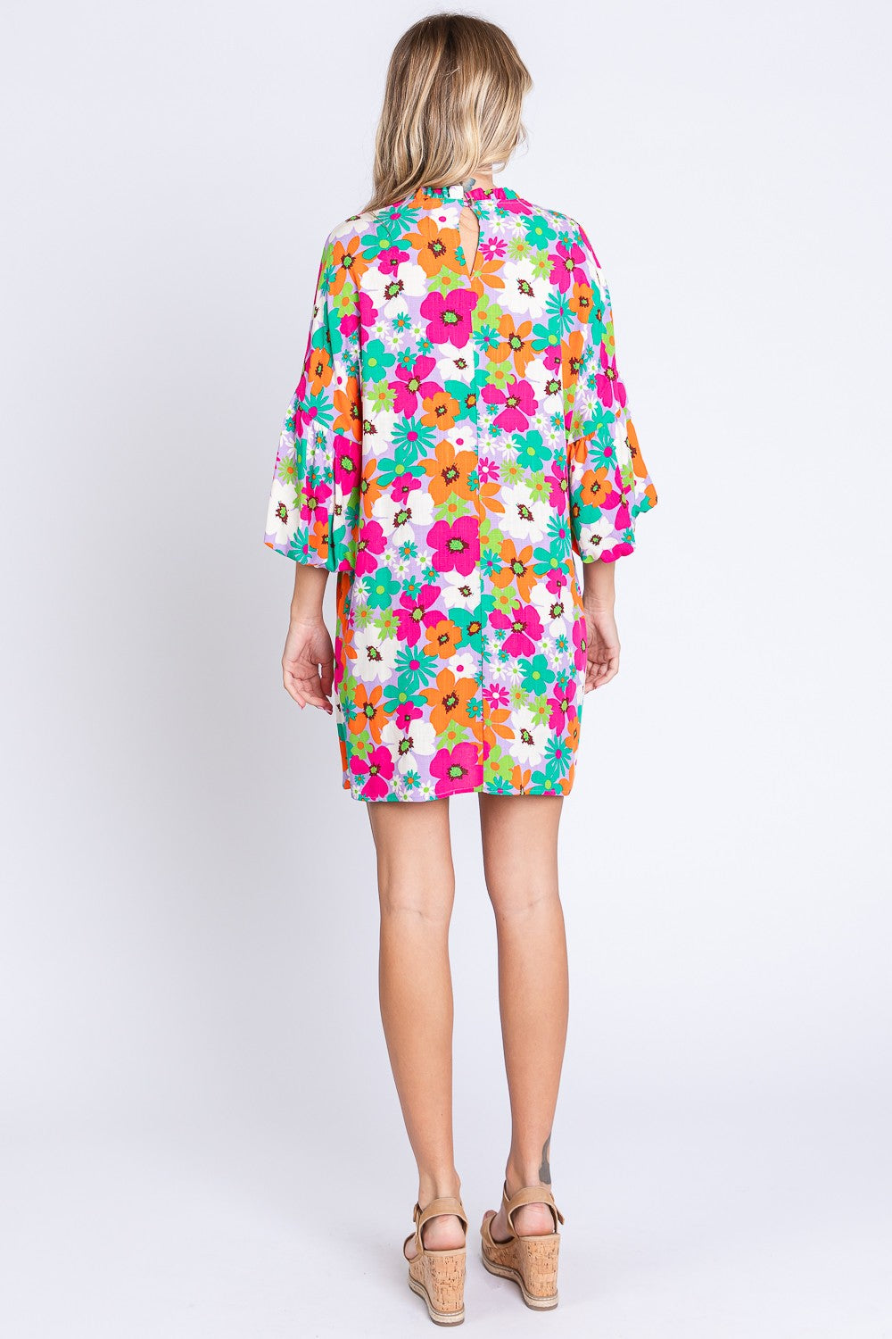 GeeGee Full Size Floral Mini Dress