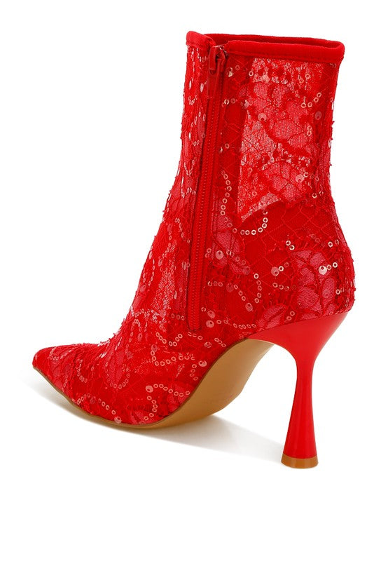 SAMIA Sequin Lace Boots