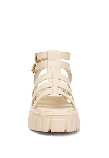 DEWEY Recycled Faux Leather Gladiators