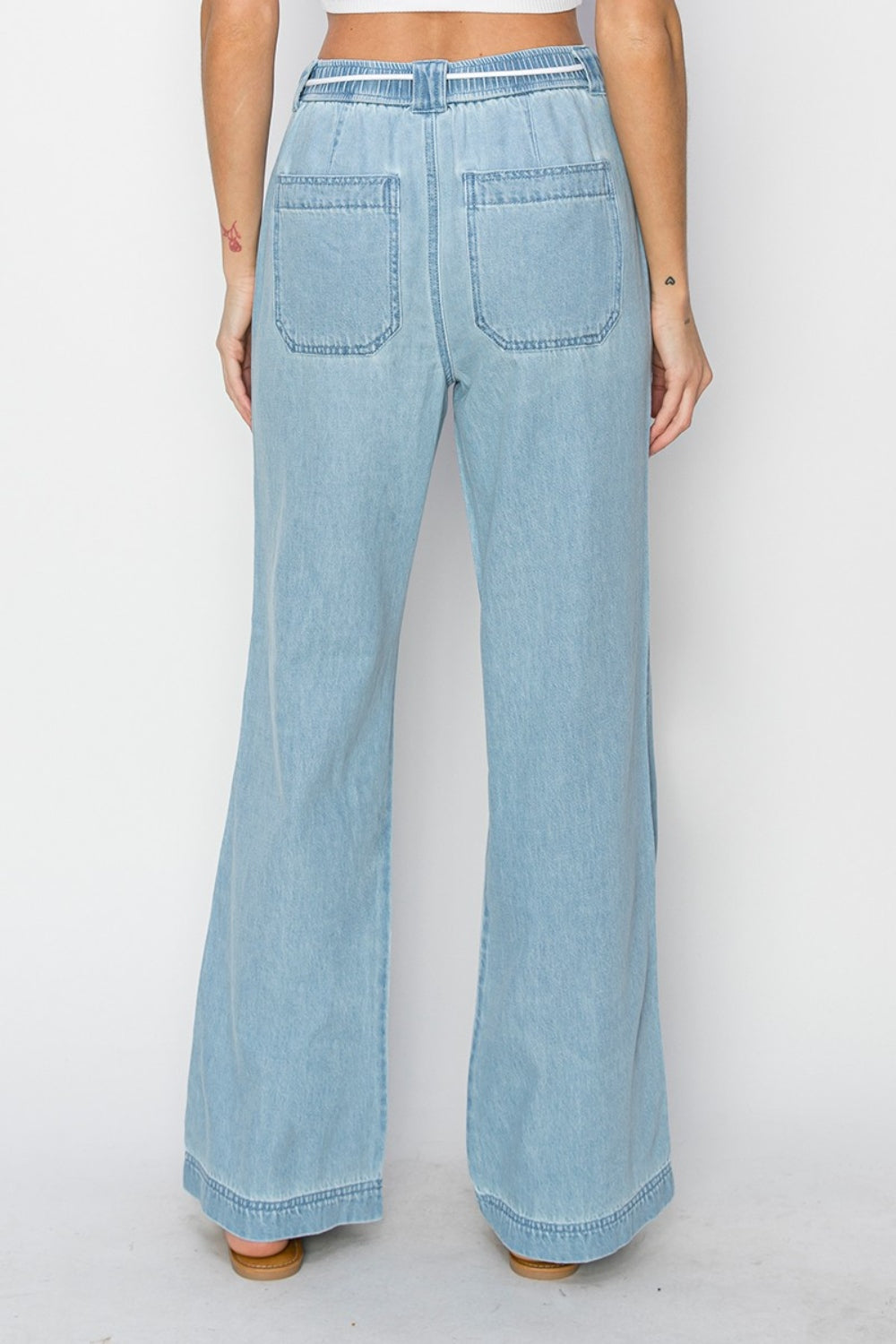 RISEN High-Rise Straight Jeans