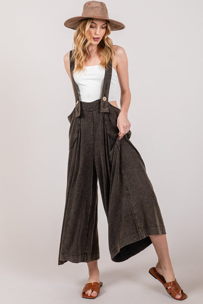 SAGE+FIG - Full Size Wide Leg Overalls