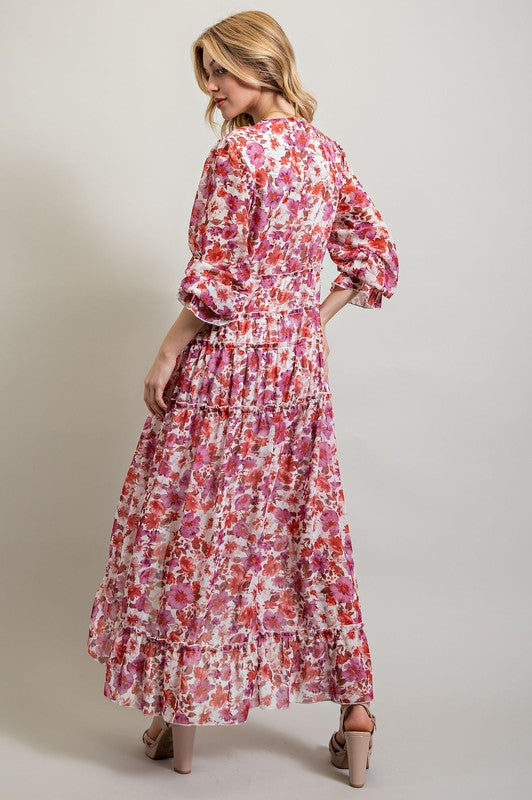 Sweet Generis Floral Hi-Lo Maxi Dress