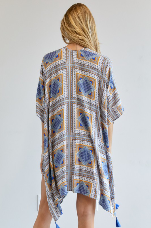 Davi & Dani Boho Print Kimono