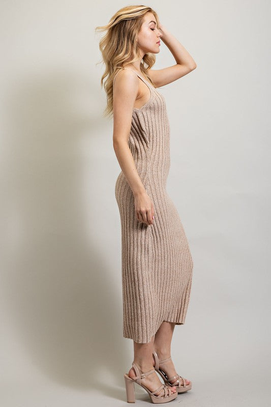 Sweet Generis Ribbed Knit Maxi Dress