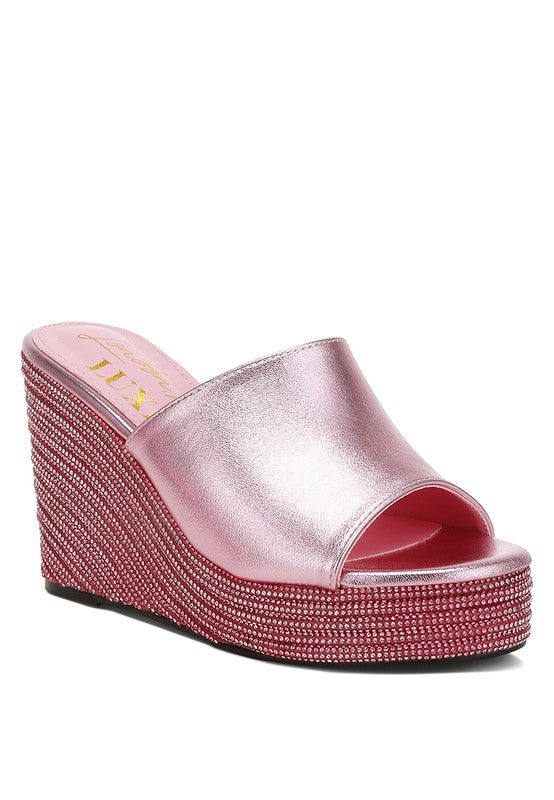 NO FILTER Wedge Heel Peep Toe Sandals