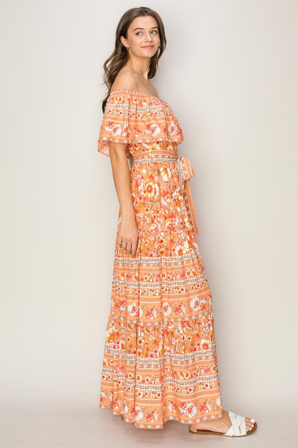 HYFVE Floral Off-Shoulder Maxi Dress