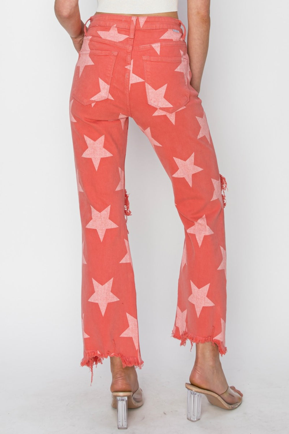 RISEN Full Size Star Pattern Jeans