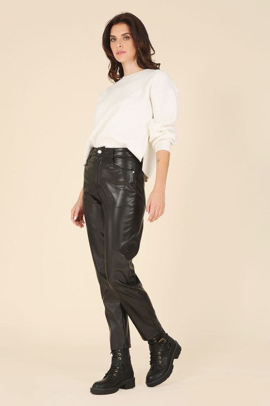 Lilou Vegan Leather Pants