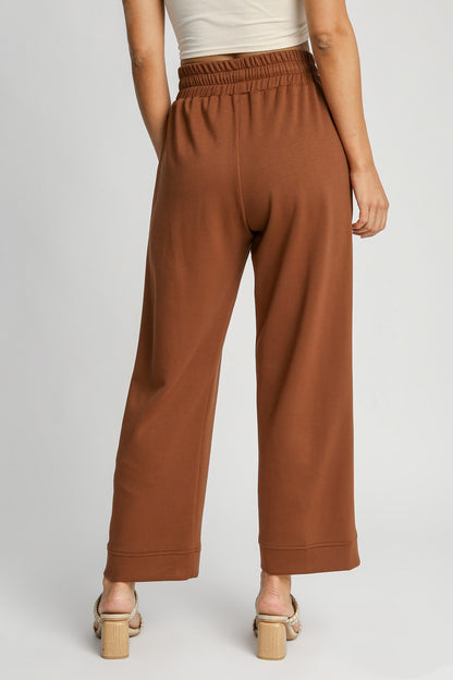 Umgee - Full Size Drawstring Wide Leg Pants with Pockets