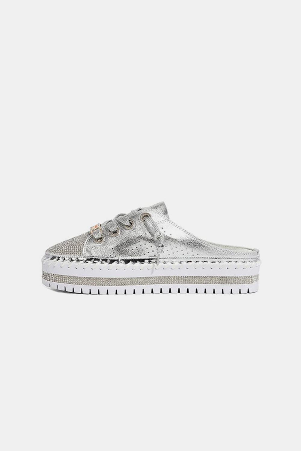 Nicole Lee USA Rhinestone Platform Slip On Sneakers