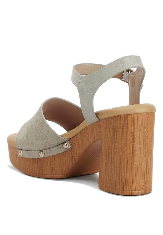 DANIELA Suede High Block Sandals