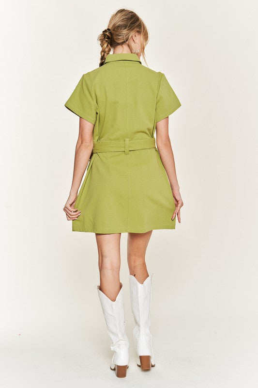 Jade By Jane Belted Mini Dress