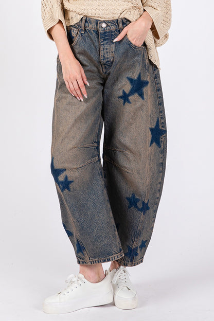 SAGE + FIG - Star Barrel Style Jeans