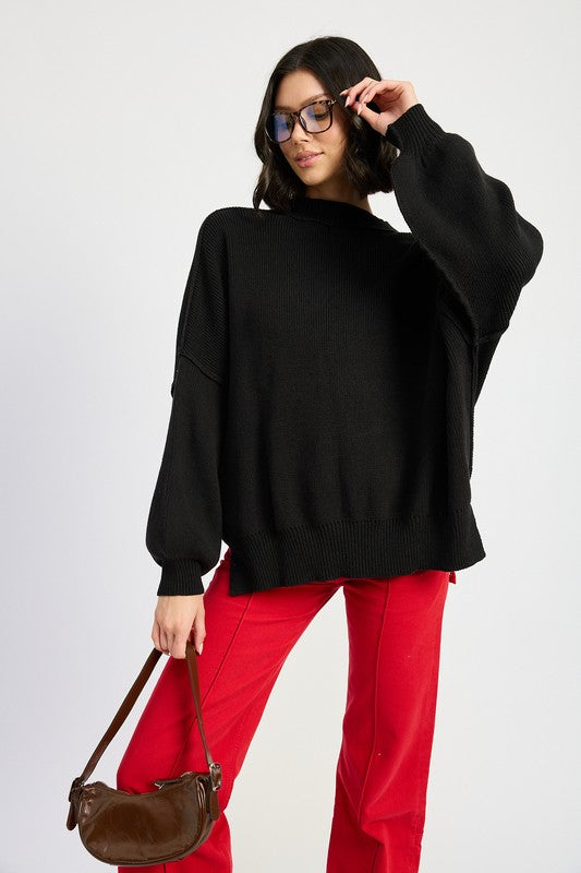 Oversized Rib-Knit Sweater