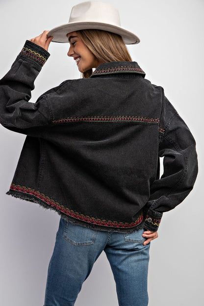 Sweet Generis - Embroidered Wash Cotton Jacket