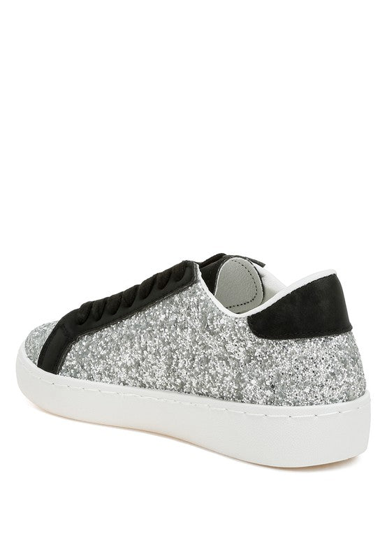 SHINDING Glitter Star Chunky Sneakers