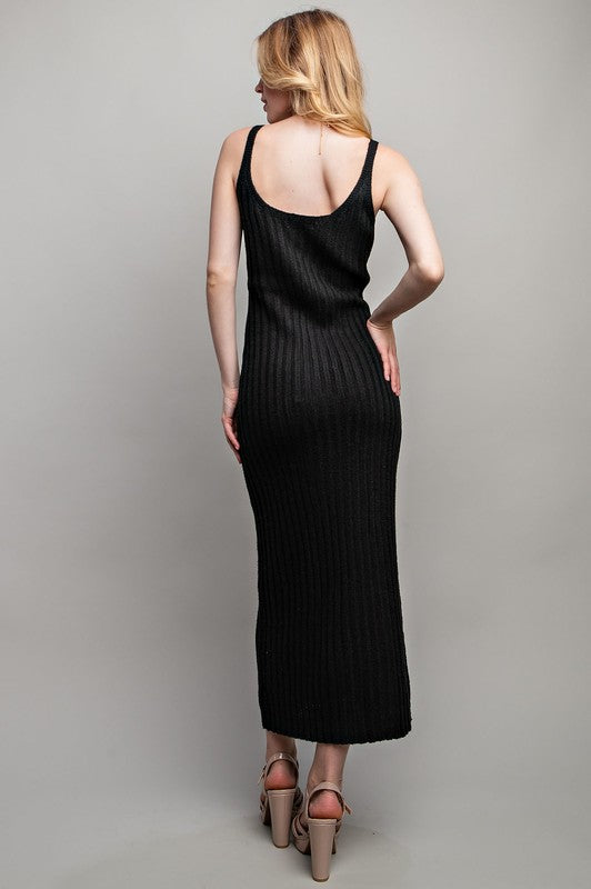 Sweet Generis Ribbed Knit Maxi Dress