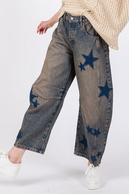 SAGE + FIG - Star Barrel Style Jeans