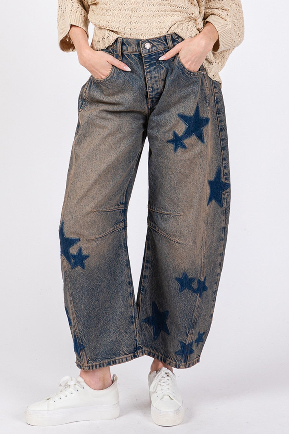 SAGE + FIG - Star Barrel Style Jeans