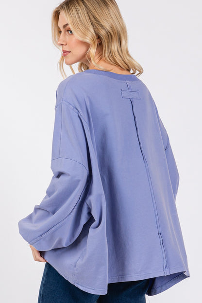 SAGE + FIG - Flower Patch Dropped Shoulder Oversize Top