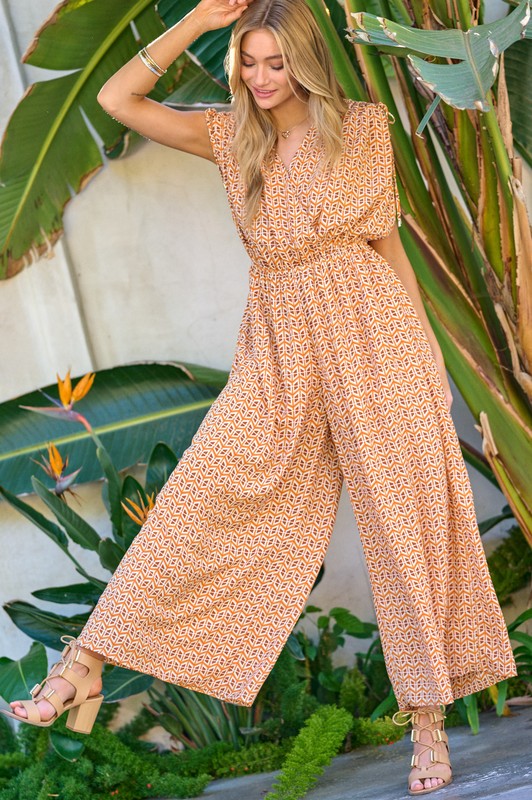 Davi & Dani Printed Jumpsuit